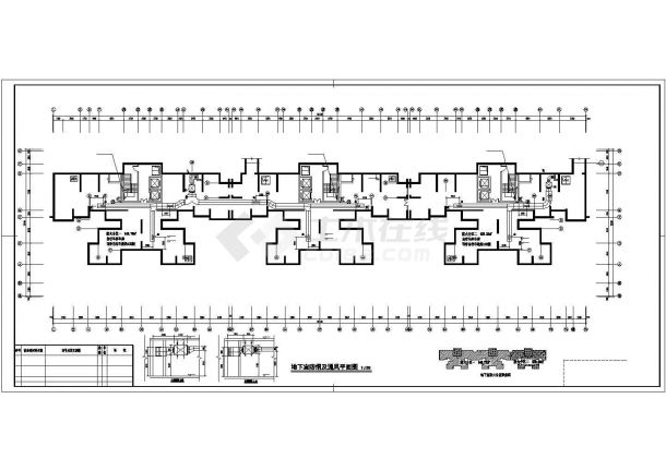 [江苏]高层商住楼通风防排烟系统设计施工图（含机房层塔楼层）-图一