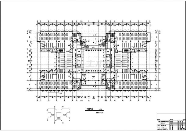济南某地七层框架结构大学图书馆建筑设计施工图纸-图一