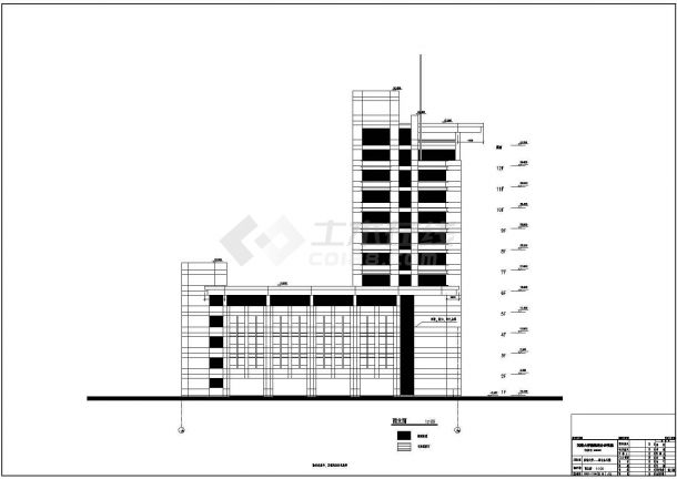 【济南】某十二层框架结构大学综合楼建筑设计施工图纸-图一