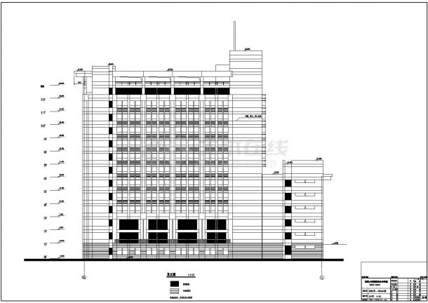 【济南】某十二层框架结构大学综合楼建筑设计施工图纸-图二