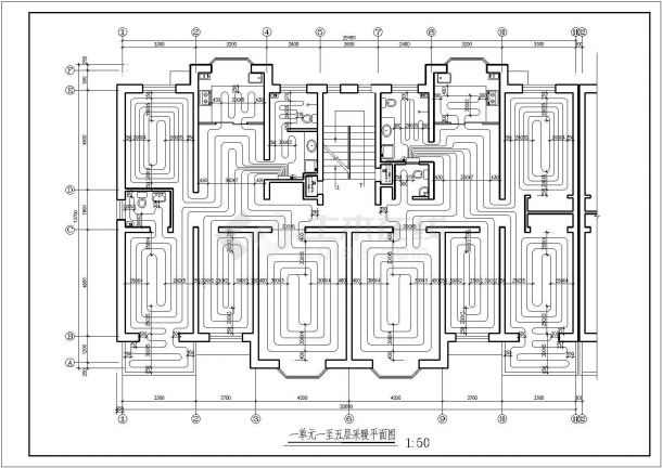 [陕西]4352㎡多层住宅地板采暖及厨卫通风系统设计施工图-图一
