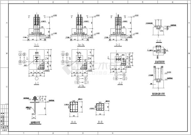 陕西12米单跨单层轻型门式钢架厂房结构施工图-图二