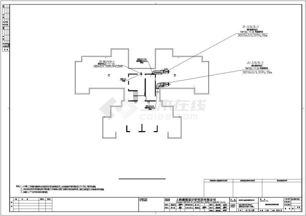 [湖南]13689㎡二十二层公寓住宅建筑群通风系统设计施工图-图一