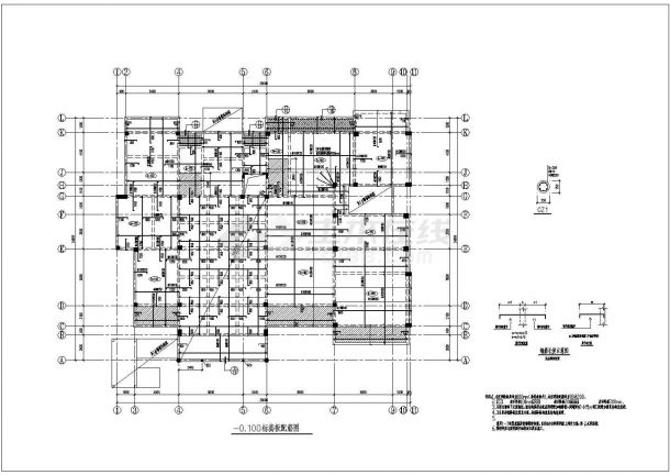 某地4层异形柱框架结构别墅全套结构施工图-图二
