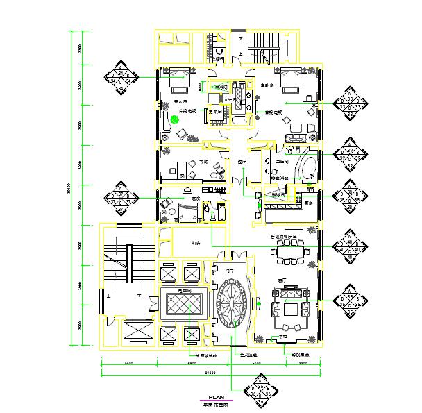 总统套房装修设计CAD节点详图_图1