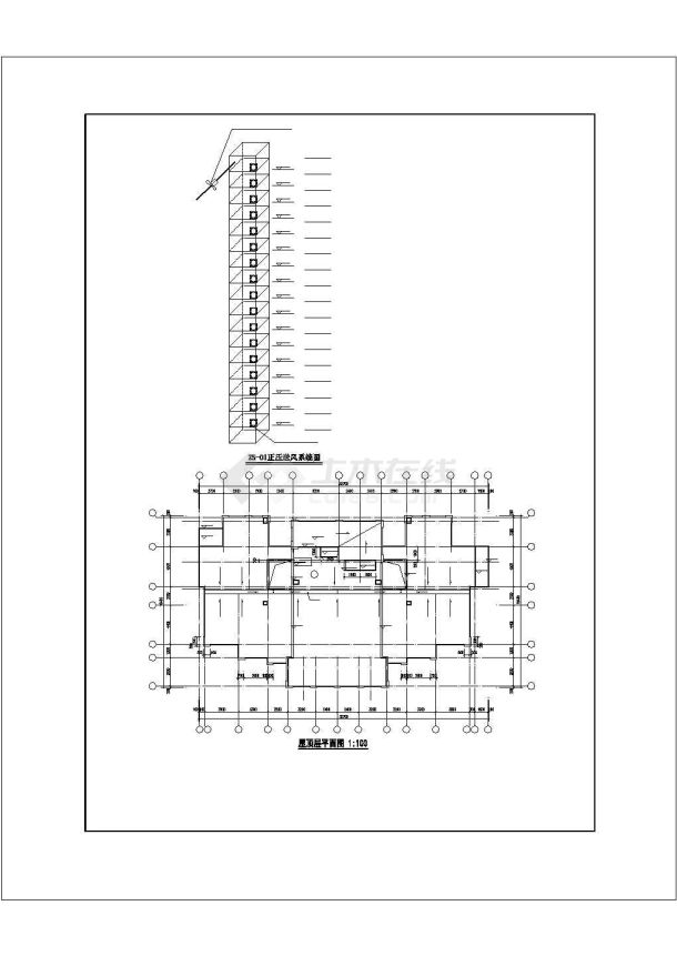 [安徽]十七16375㎡层建筑工程通风及防排烟设计施工图-图一