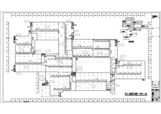 [江苏]住宅小区全套通风设计施工图(35栋楼,地下室人防)-图一