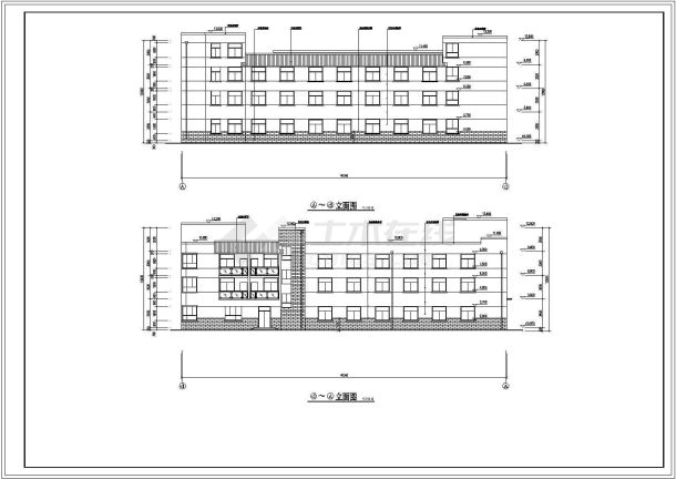 某3层砖混结构敬老院建筑方案设计图纸-图一