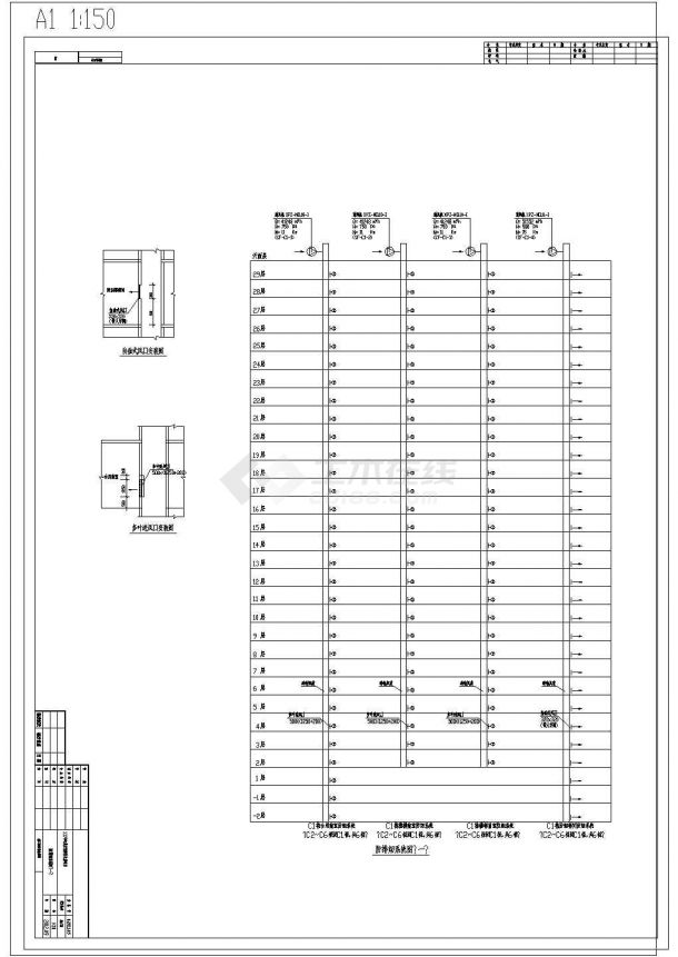 [广州]34层住宅项目通风防排烟设计施工图(地下室)-图一