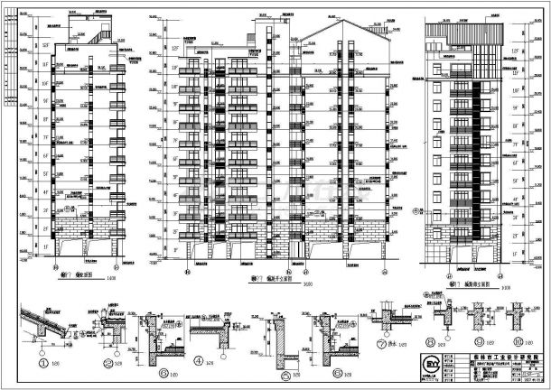 桂林某12层框剪结构小区住宅建筑施工图-图二