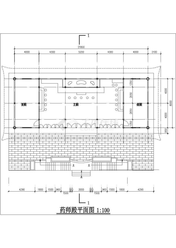 [重庆]某古寺修建工程建筑施工图-图一
