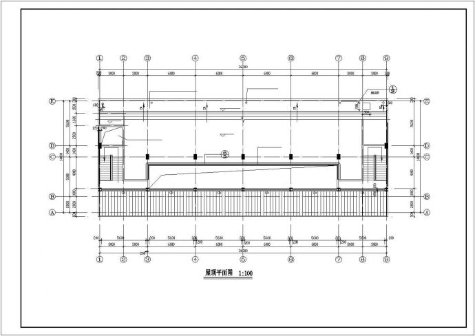 某三层框架结构展示楼建筑施工图（高14米）_图1
