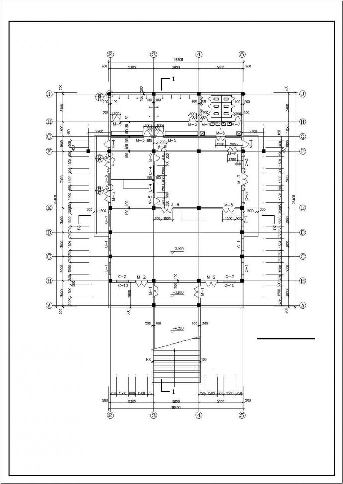 某1503㎡四层框架结构基督教会建筑施工图（高21米）_图1