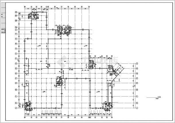 某7990㎡单层钢筋混凝土结构人防建筑结构施工图-图二