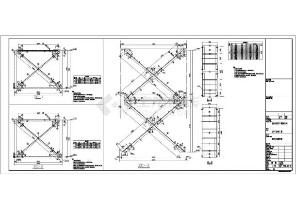 某地区21m预制桩排架结构设计施工图图纸-图二