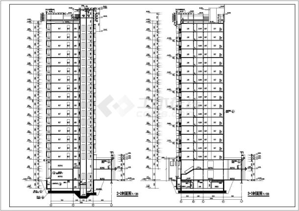 某18层框剪商住楼建筑设计施工图-图四