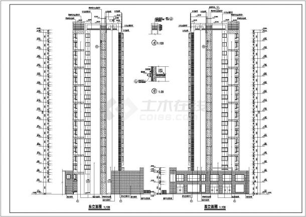 某18层框剪商住楼建筑设计施工图-图五