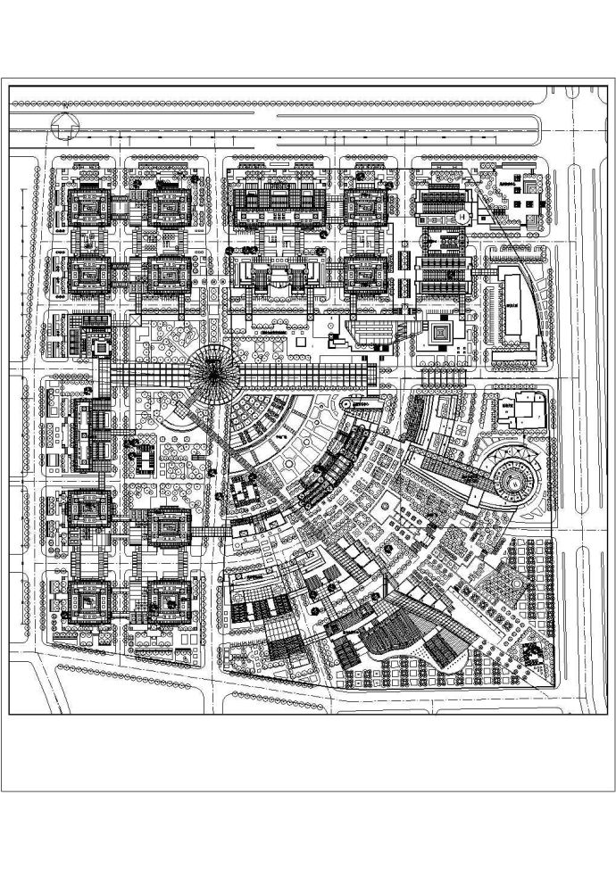 中关村海淀园科技园区规划设计总平面图_图1