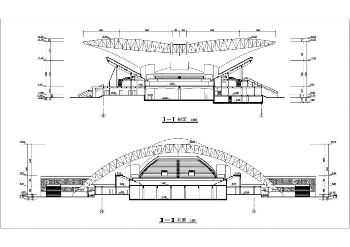 现代风格某体育馆建筑设计方案（共12张图）_图1