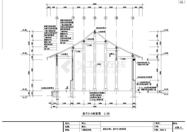 某单层砌体结构古建移建工程设计图纸（条形基础）-图一