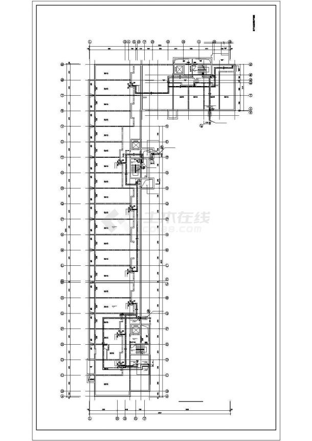 [北京]238980㎡中高层住宅楼采暖系统设计施工图（含人防设计、11层）-图一