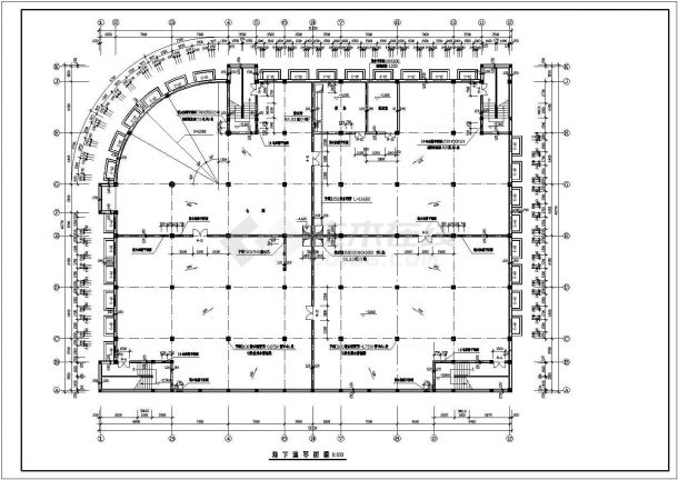 5套钢筋混凝土结构商业建筑设计方案初设图-图二