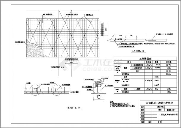 某地工程基坑支护结构设计施工图纸-图二