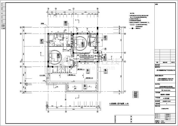 苏州某三层坡屋顶别墅建筑设计施工图-图二