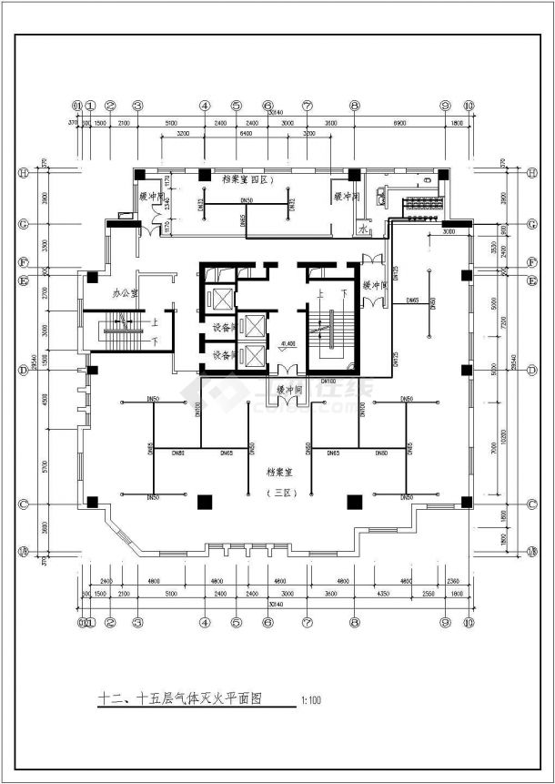吉林省档案馆SDE-Y气体自动灭火系统施工图设计-图二