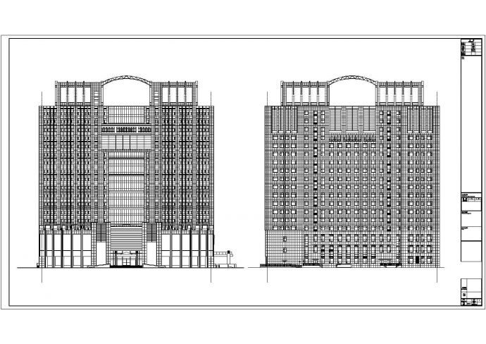某地区18层框架结构大厦建筑设计施工图_图1