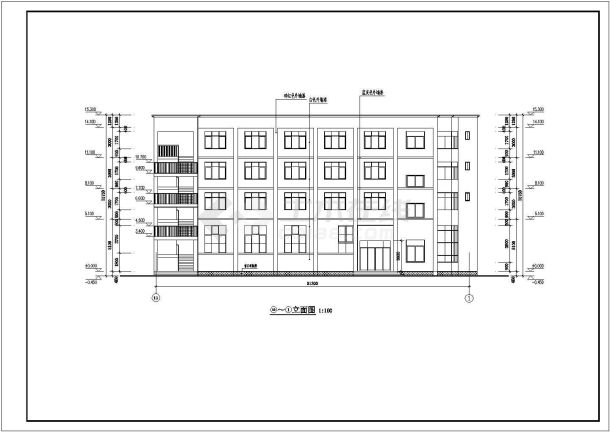 云南省洱源县4层框架结构宾馆建筑施工图纸-图一