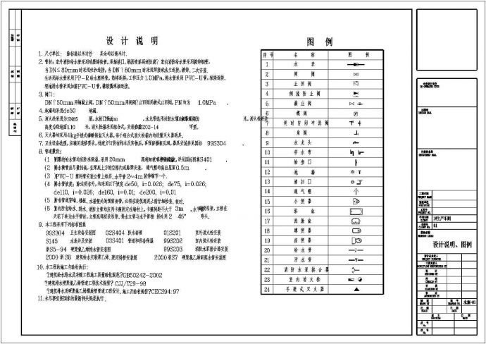 杭州某服饰厂的整套给水排水设计施工图_图1