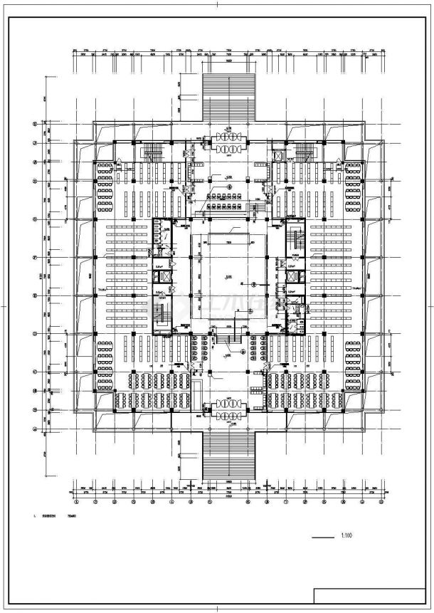六层师范学院建筑施工图（共14张图纸）-图一
