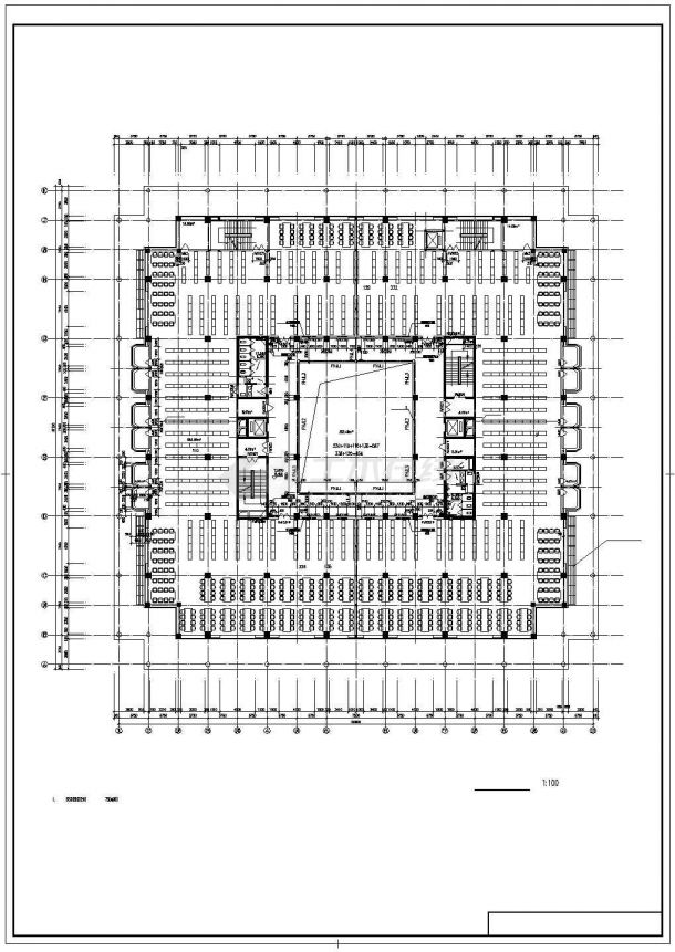 六层师范学院建筑施工图（共14张图纸）-图二