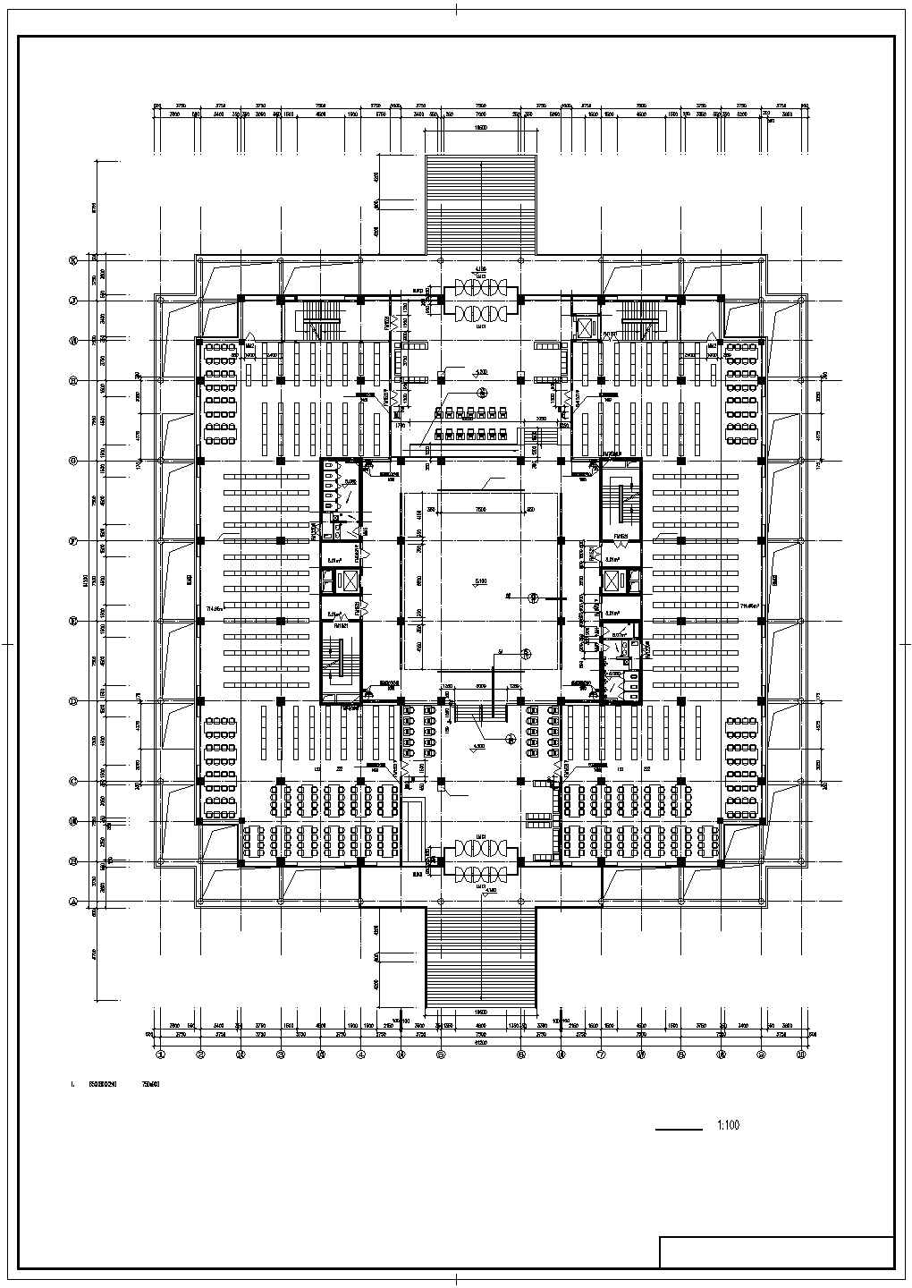 六层师范学院建筑施工图（共14张图纸）