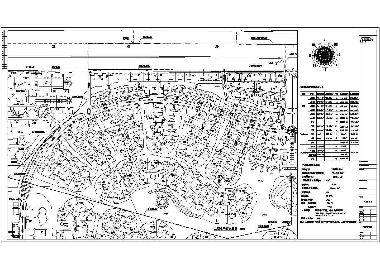某地别墅小区建筑规划设计总平面图