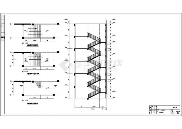 学校建筑施工图（含楼梯大样设计，共14张图纸）-图一