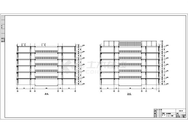 学校建筑施工图（含楼梯大样设计，共14张图纸）-图二
