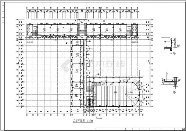 24班小学教学主楼建筑施工图（含施工说明，共15张图）-图二