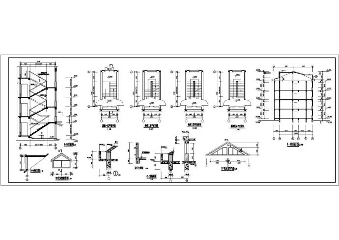 某四层条形基础砖混结构住宅结构施工图纸_图1