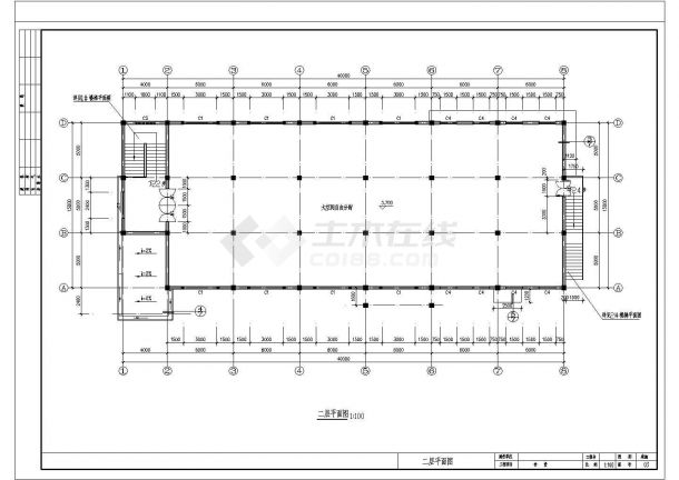 1270平方米学校小食堂建筑施工图（含设计说明，共7张）-图二