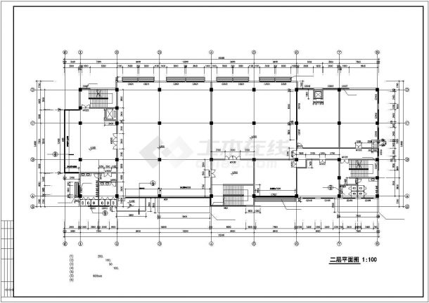 现代风格五层综合楼建筑施工图（不含效果图）-图二