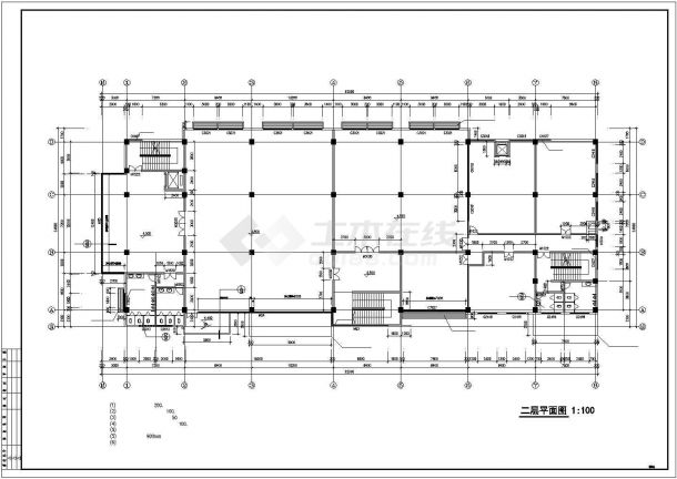 现代风格五层文化宫建筑施工图（共19张图）-图二
