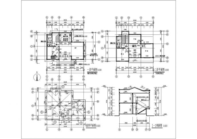 某5套砌体混合别墅结构设计施工图（条形基础）_图1