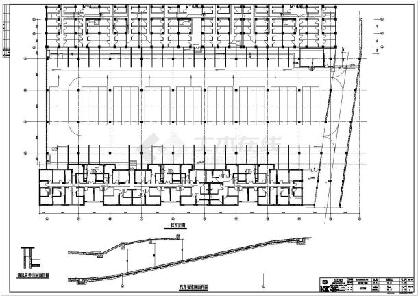 地上一层济南某住宅小区地下车库建筑施工图（共7张图）-图二