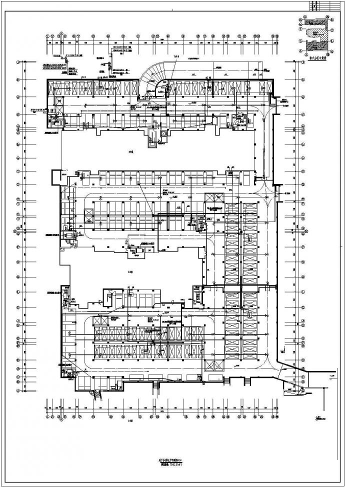 某商场Ⅱ类地下停车库电气CAD布置图_图1