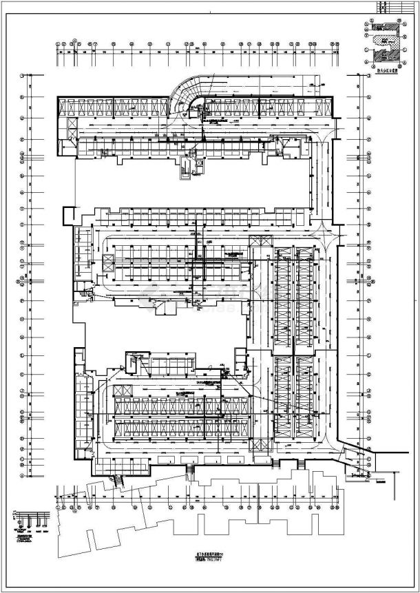 某商场Ⅱ类地下停车库电气CAD布置图-图二