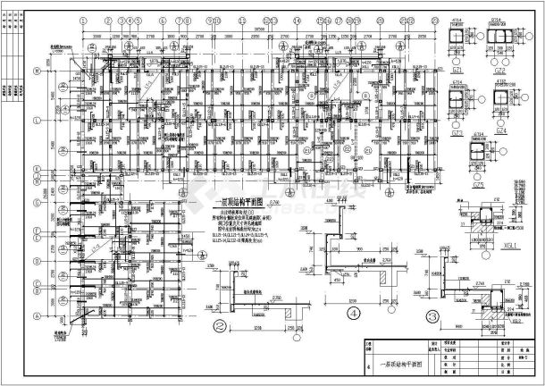 某七层砌体结构住宅结构设计施工图（桩基础）-图二