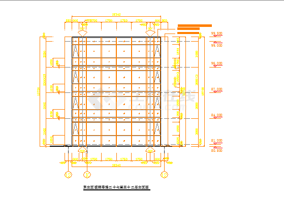32层框架结构玻璃幕墙施工图（共22张图纸）-图二