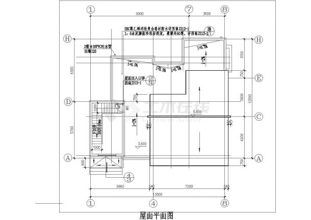 139平方米茶馆建筑施工图（含设计说明，共5张图）-图一